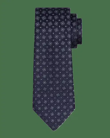 Giorgio Armani Men's Geometric Chevron Silk Tie | Thumbnail 2