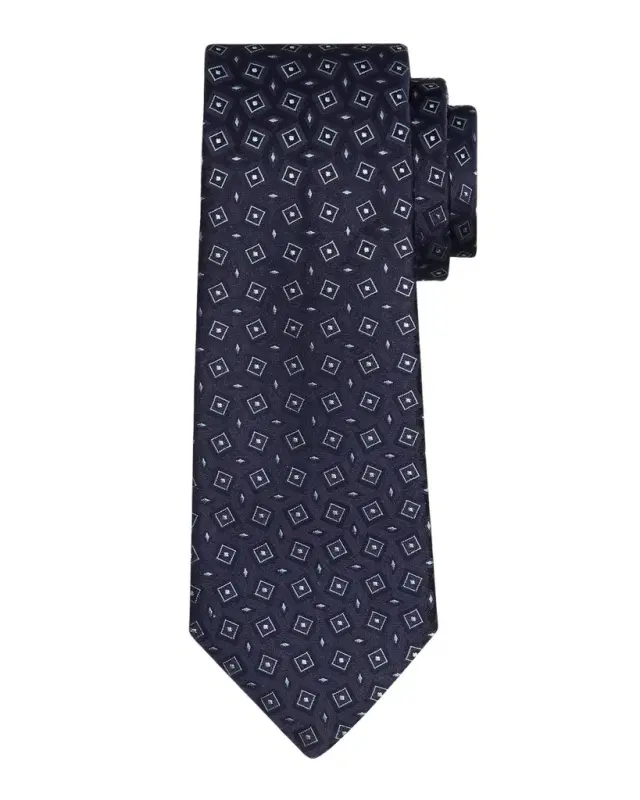 Giorgio Armani Men 's Geometric Chevron Silk Tie