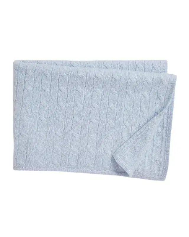 Polo Ralph Lauren Boy 's Cashmere Cable-Knit Baby Blanket