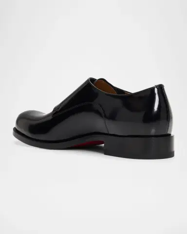 Christian Louboutin Moustachou Double Monk Strap Leather Shoes | Thumbnail 2