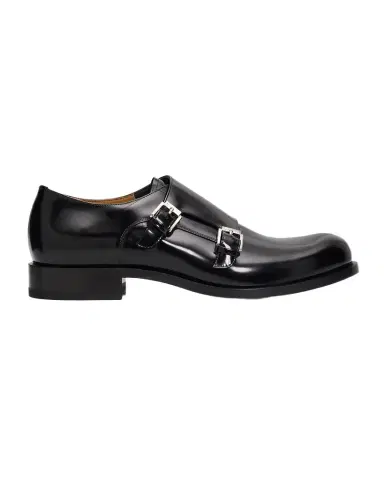 Christian Louboutin Moustachou Double Monk Strap Leather Shoes | Thumbnail 1