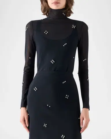 Akris punto Diamond Dice Dot Top | Thumbnail 4