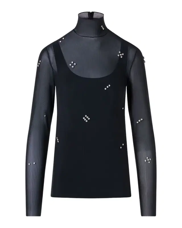 Akris punto Diamond Dice Dot Top