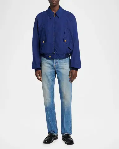 Versace Men's Overdyed Medusa Cotton Gabardine Jacket | Thumbnail 2