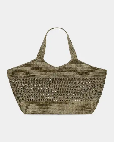 Saint Laurent Icare Medium Crochet Raffia Tote Bag | Thumbnail 3 Saint Laurent Icare Medium Crochet Raffia Tote Bag | Thumbnail 3