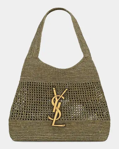 Saint Laurent Icare Medium Crochet Raffia Tote Bag | Thumbnail 8 Saint Laurent Icare Medium Crochet Raffia Tote Bag | Thumbnail 8