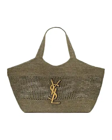 Saint Laurent Icare Medium Crochet Raffia Tote Bag | Thumbnail 1 Saint Laurent Icare Medium Crochet Raffia Tote Bag | Thumbnail 1