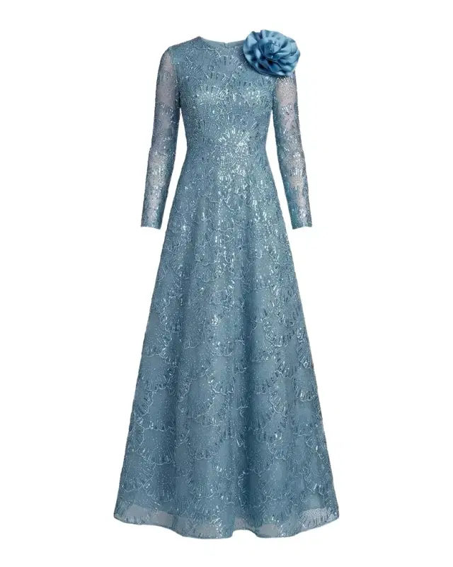 Mac Duggal Beaded Embroidered A-Line Gown