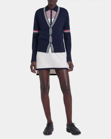 Thom Browne Sailboat Jacquard Cotton Cardigan | Thumbnail 2