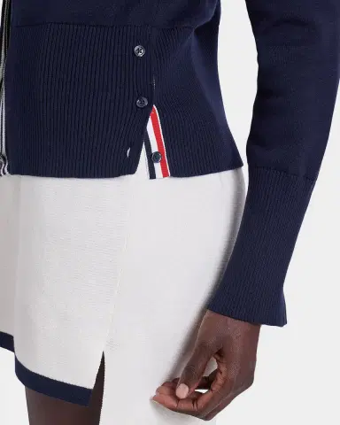 Thom Browne Sailboat Jacquard Cotton Cardigan | Thumbnail 5