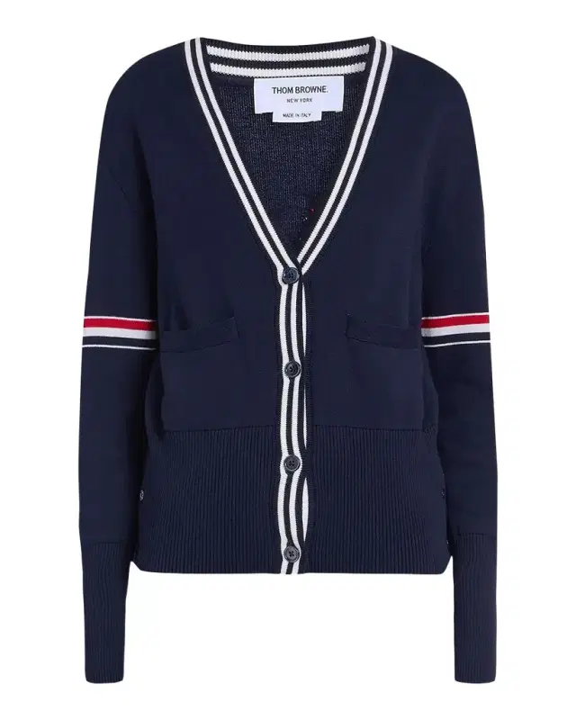 Thom Browne Sailboat Jacquard Cotton Cardigan