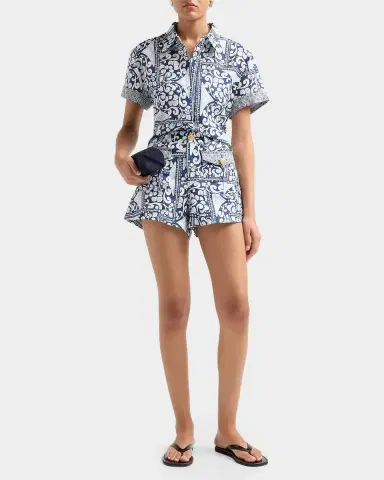 Cara Cara Xenia Floral Linen Shorts | Thumbnail 2