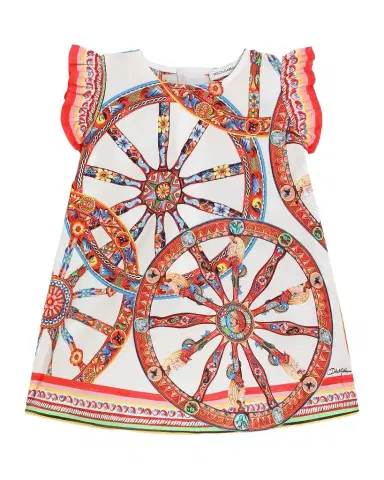 Dolce & Gabbana Girl's Carretto-Print Dress & Bloomers Set, Size 3M-24M | Thumbnail 1 Dolce & Gabbana Girl's Carretto-Print Dress & Bloomers Set, Size 3M-24M | Thumbnail 1