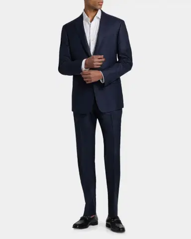Giorgio Armani Men's Soft Line Textured Wool Two-Piece Suit | Thumbnail 2 Giorgio Armani Men's Soft Line Textured Wool Two-Piece Suit | Thumbnail 2