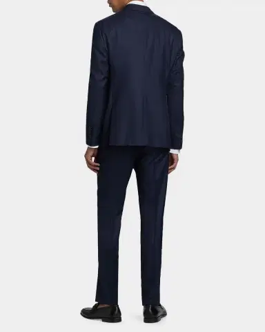 Giorgio Armani Men's Soft Line Textured Wool Two-Piece Suit | Thumbnail 3 Giorgio Armani Men's Soft Line Textured Wool Two-Piece Suit | Thumbnail 3