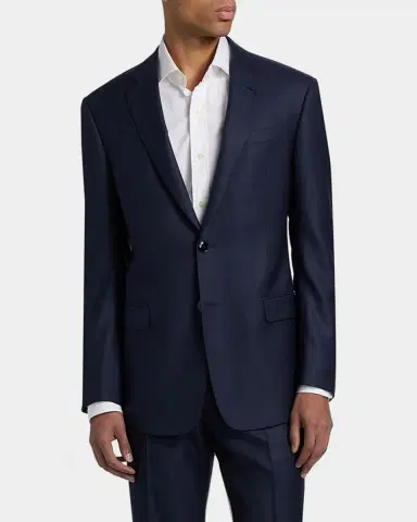 Giorgio Armani Men's Soft Line Textured Wool Two-Piece Suit | Thumbnail 4 Giorgio Armani Men's Soft Line Textured Wool Two-Piece Suit | Thumbnail 4