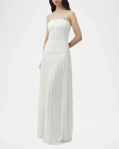 Simkhai Danielle Strapless Crinkle Jersey Bustier Gown | Thumbnail 2 Simkhai Danielle Strapless Crinkle Jersey Bustier Gown | Thumbnail 2