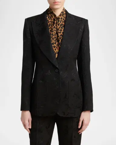 Etro Floral Single-Breasted Jacquard Jacket | Thumbnail 4 Etro Floral Single-Breasted Jacquard Jacket | Thumbnail 4