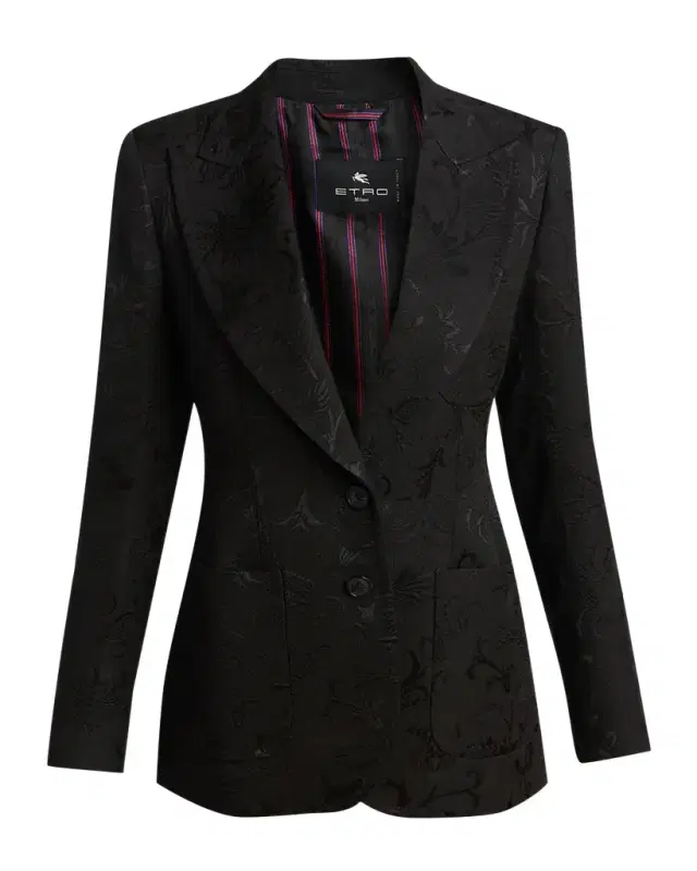 Etro Floral Single-Breasted Jacquard Jacket