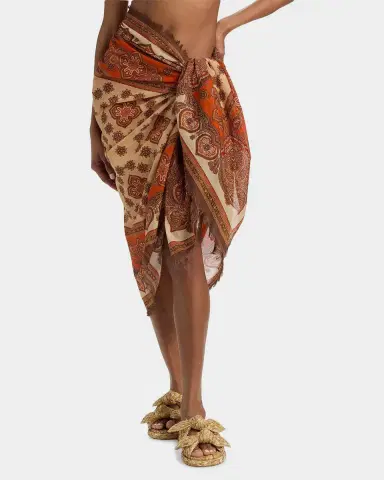 Zimmermann Printed Cotton Pareo Coverup | Thumbnail 4 Zimmermann Printed Cotton Pareo Coverup | Thumbnail 4