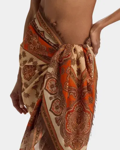 Zimmermann Printed Cotton Pareo Coverup | Thumbnail 5 Zimmermann Printed Cotton Pareo Coverup | Thumbnail 5