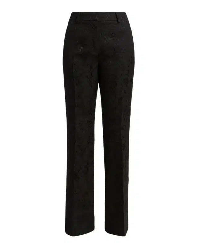 Etro Floral Jacquard Straight-Leg Trousers