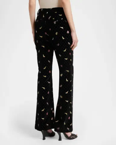 Etro Polka-Dot Velvet Flare Trousers | Thumbnail 2 Etro Polka-Dot Velvet Flare Trousers | Thumbnail 2