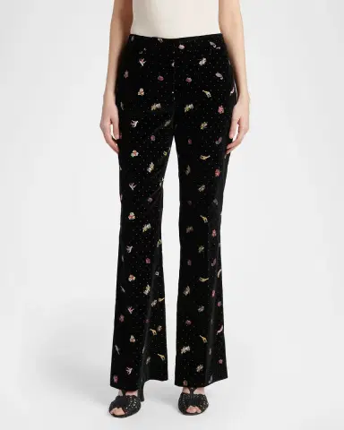 Etro Polka-Dot Velvet Flare Trousers | Thumbnail 3 Etro Polka-Dot Velvet Flare Trousers | Thumbnail 3
