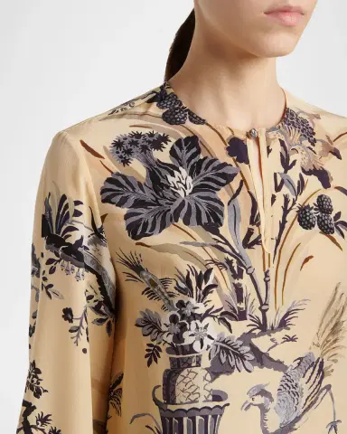 Etro Floral-Print Silk Flare-Sleeve Top | Thumbnail 5 Etro Floral-Print Silk Flare-Sleeve Top | Thumbnail 5