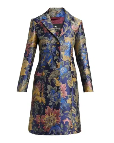 Etro Floral Jacquard Single-Breasted A-Line Jacket | Thumbnail 1 Etro Floral Jacquard Single-Breasted A-Line Jacket | Thumbnail 1