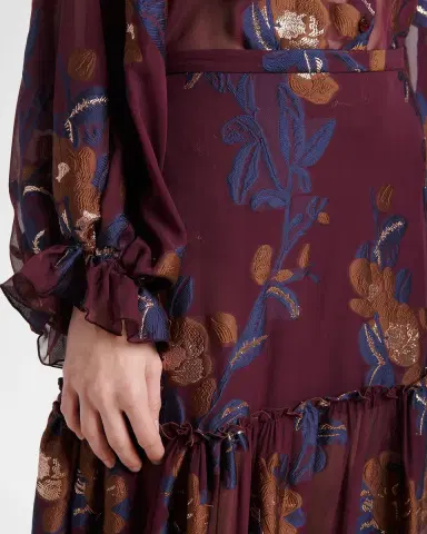 Etro Floral Embroidered Tiered Maxi Skirt | Thumbnail 4