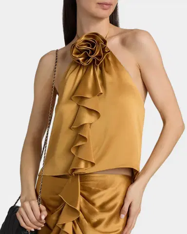 Cinq à Sept Hallie Silk Rose Ruffle Top | Thumbnail 5