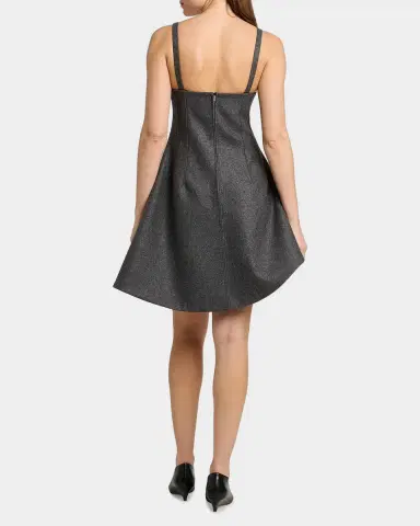 Jil Sander Wool Melange Fit-&-Flare Mini Dress | Thumbnail 3 Jil Sander Wool Melange Fit-&-Flare Mini Dress | Thumbnail 3
