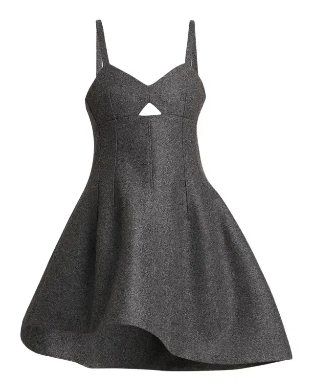 Jil Sander Wool Melange Fit-&-Flare Mini Dress