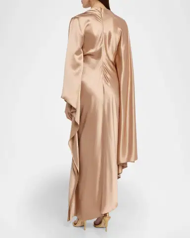 Acler Jarvis Draped Satin Maxi Dress | Thumbnail 3 Acler Jarvis Draped Satin Maxi Dress | Thumbnail 3