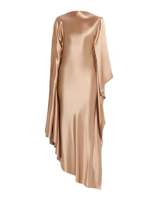 Acler Jarvis Draped Satin Maxi Dress