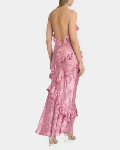 LoveShackFancy Dean Floral Silk Maxi Dress | Thumbnail 3