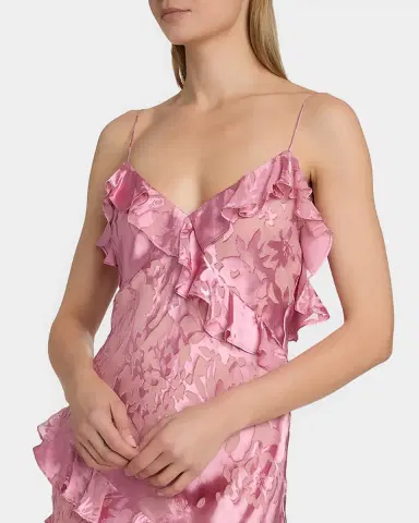LoveShackFancy Dean Floral Silk Maxi Dress | Thumbnail 5