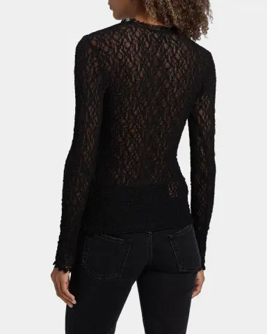 Isabel Marant Brany Stretch Lace Long-Sleeve Top | Thumbnail 3 Isabel Marant Brany Stretch Lace Long-Sleeve Top | Thumbnail 3