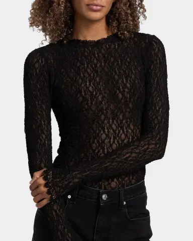 Isabel Marant Brany Stretch Lace Long-Sleeve Top | Thumbnail 5 Isabel Marant Brany Stretch Lace Long-Sleeve Top | Thumbnail 5