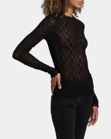 Isabel Marant Brany Stretch Lace Long-Sleeve Top | Thumbnail 6 Isabel Marant Brany Stretch Lace Long-Sleeve Top | Thumbnail 6