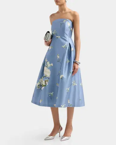 SACHIN BABI Shay Strapless Floral-Print Stretch Mikado Dress | Thumbnail 4 SACHIN BABI Shay Strapless Floral-Print Stretch Mikado Dress | Thumbnail 4
