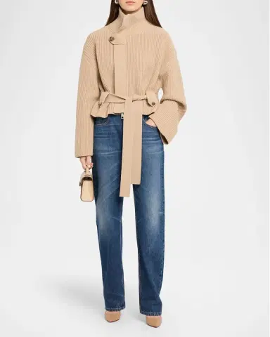 Brandon Maxwell Neal Cashmere Hidden Zip Sweater | Thumbnail 2