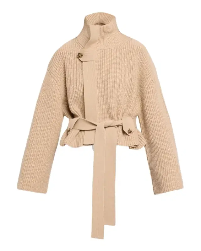 Brandon Maxwell Neal Cashmere Hidden Zip Sweater