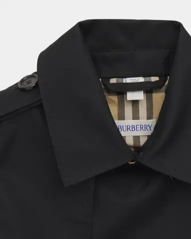Burberry Girl's Rosie Cropped Gabardine Trench Coat, Size 4-14 | Thumbnail 3 Burberry Girl's Rosie Cropped Gabardine Trench Coat, Size 4-14 | Thumbnail 3