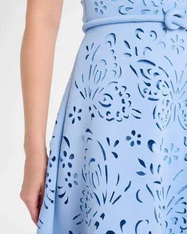 BADGLEY MISCHKA Strapless Butterfly Laser-Cut Midi Dress | Thumbnail 5
