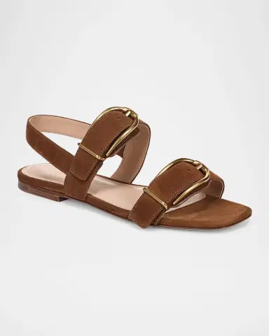 Veronica Beard Maglio Suede Flat Sandals | Thumbnail 2