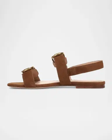 Veronica Beard Maglio Suede Flat Sandals | Thumbnail 4