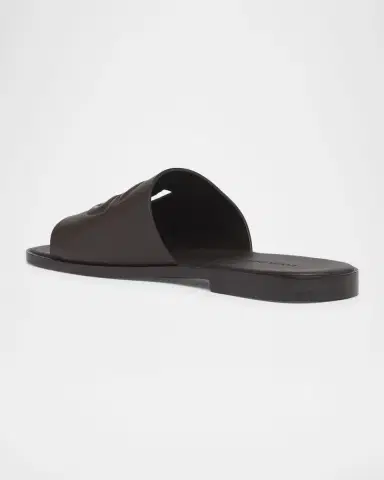 Dolce & Gabbana Men's Calfskin DG Logo Slide Sandals | Thumbnail 4