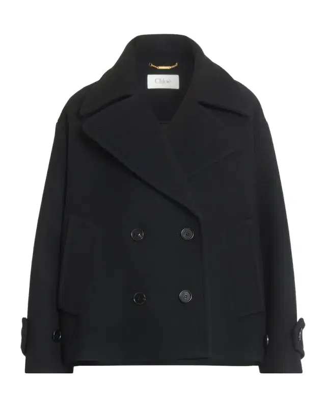 Chloe Double-Breasted Wool Short Coat